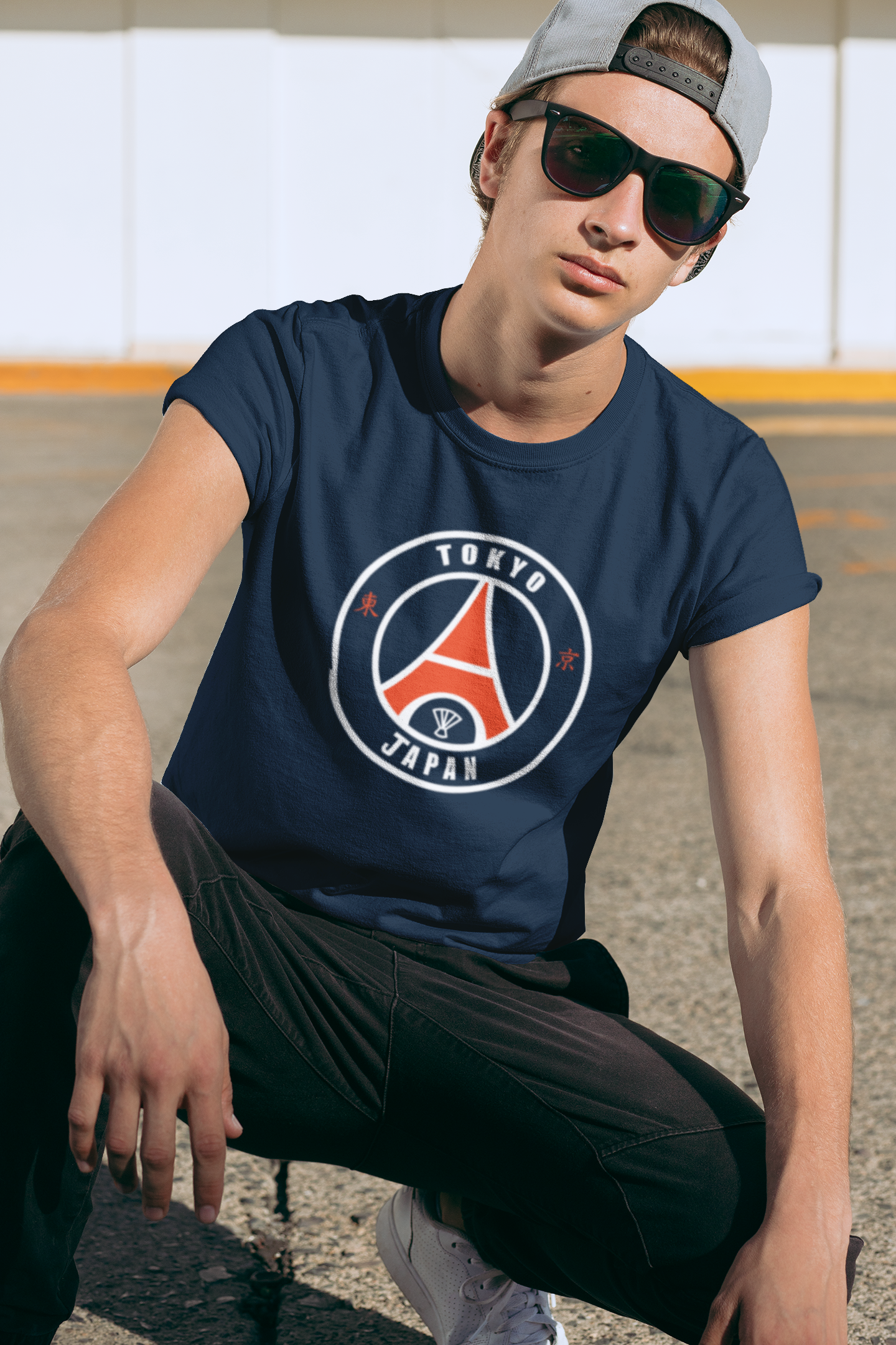 Tokyo Tower Navy Tee
